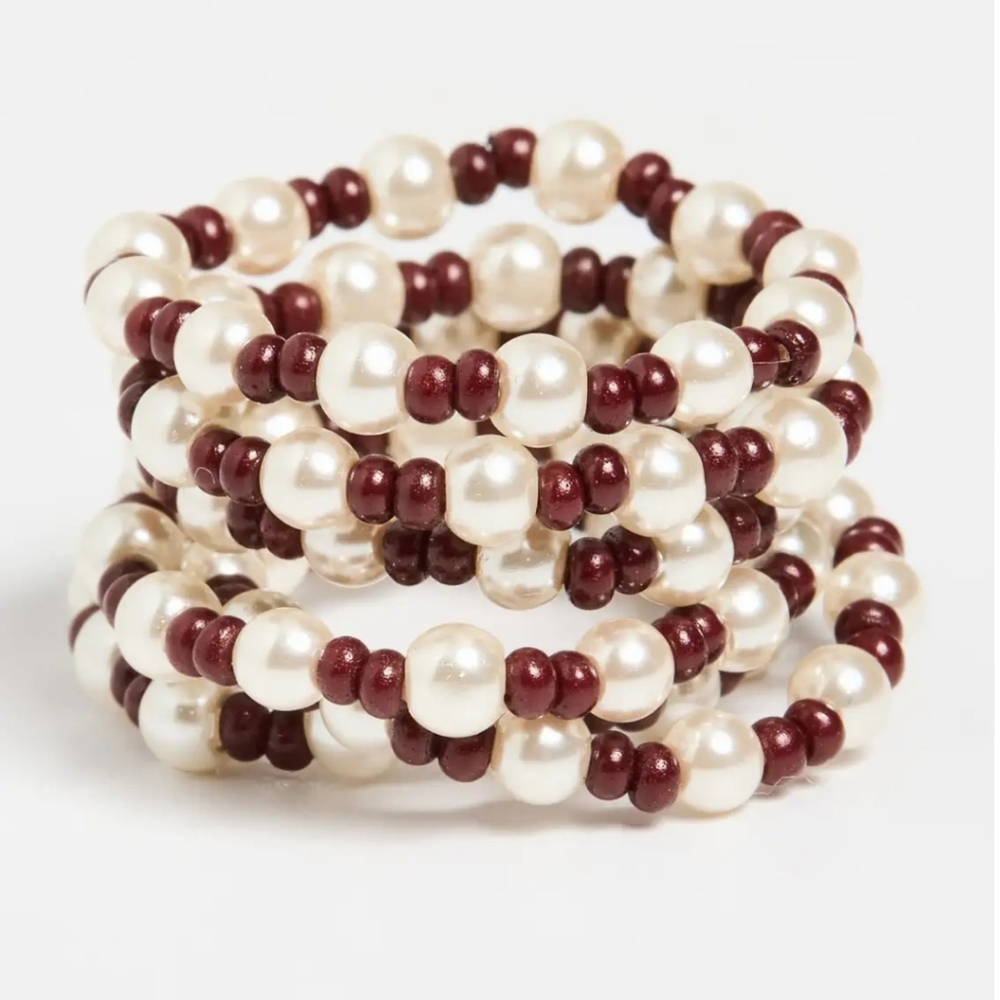 NEW ROXANNE ASSOULIN Pearl Bunch Rings Set